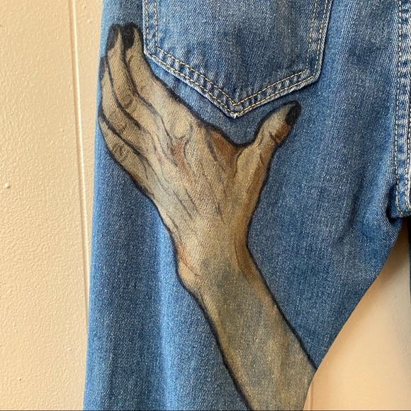 Hand-Painted Ripped Jeans - Picture 5 of 15